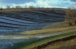 pola Wygiełzów snieg fil
